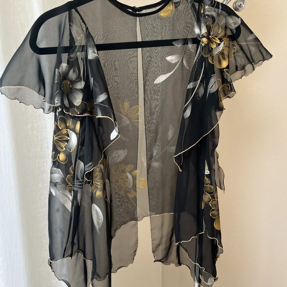 Vintage Sheer Over dress wrap - Picture 1 of 10